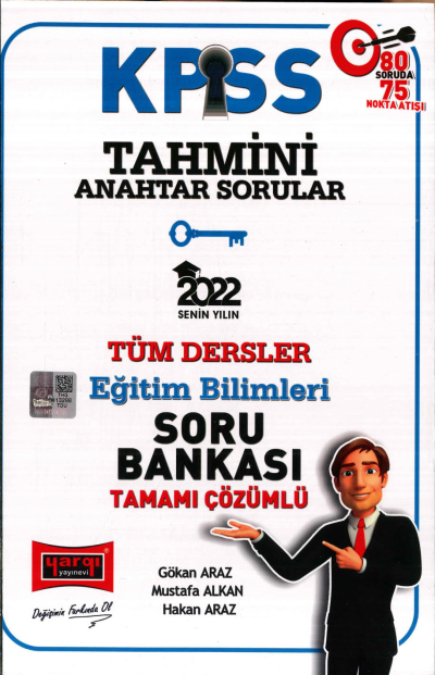 TAHMİN SORULAR EĞİTİM BİLİMLERİ TÜM DERSLER SORU BANKASI ÇÖZÜMLÜ Fotokopi GO - Tüm Sınavlarda Daha İleriye