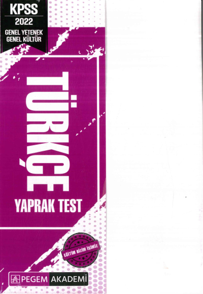 TÜRKÇE YAPRAK TEST Fotokopi GO - Tüm Sınavlarda Daha İleriye