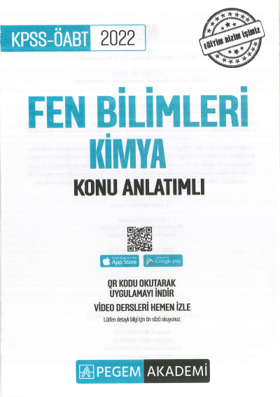 FEN BİLİMLERİ KONU ANLATIMI KİMYA Fotokopi GO - Tüm Sınavlarda Daha İleriye