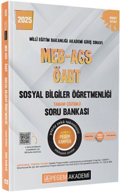 2025 MEB-AGS-ÖABT Sosyal Bilgiler Tamamı Çözümlü Soru Bankası Pegem Akademi Yayıncılık Fotokopi GO - Tüm Sınavlarda Daha İleriye