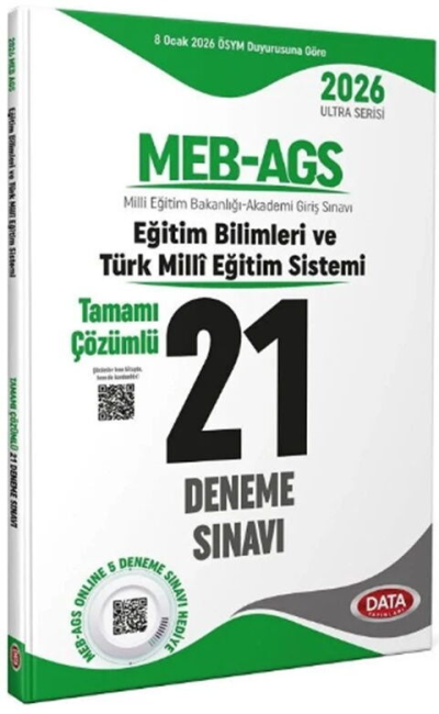 2026 MEB-AGS Eğitim Bilimleri ve Türk Milli Eğitim Sistemi 21 Deneme Çözümlü Ultra Serisi Data Yayınları Fotokopi GO - Tüm Sınavlarda Daha İleriye