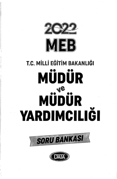 2022 MEB MÜDÜR VE MÜDÜR YARDIMCILIĞI SORU BANKASI Fotokopi GO - Tüm Sınavlarda Daha İleriye
