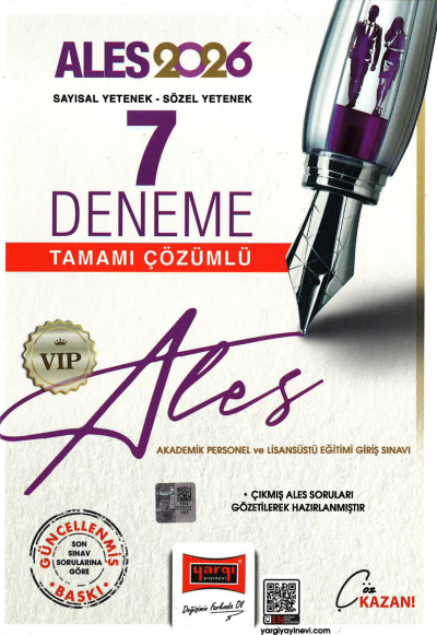 2026 ALES VIP Sayısal Sözel Yetenek Tamamı Çözümlü 7 Deneme Yargı Yayınları Fotokopi GO - Tüm Sınavlarda Daha İleriye