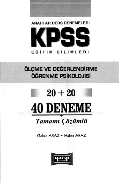 ÖLÇME VE ÖĞRENME 20+20 Fotokopi GO - Tüm Sınavlarda Daha İleriye