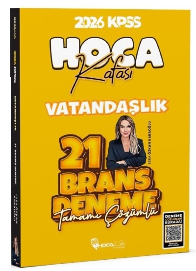 2026 KPSS Vatandaşlık 21 Deneme Çözümlü Esra Özkan Karaoğlu Hoca Kafası Yayınları Fotokopi GO - Tüm Sınavlarda Daha İleriye