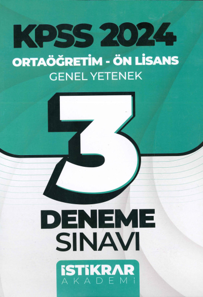 3 DENEME SINAVI GY GK Fotokopi GO - Tüm Sınavlarda Daha İleriye