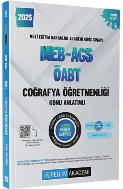2025 MEB-AGS-ÖABT Coğrafya Öğretmenliği Konu Anlatımlı Pegem Akademi Yayıncılık Fotokopi GO - Tüm Sınavlarda Daha İleriye