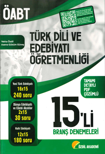 ÖABT TÜRK DİLİ VE EDEBİYATI ÖĞRETMENLİĞİ 15'Lİ BRANŞ DENEMELERİ Fotokopi GO - Tüm Sınavlarda Daha İleriye