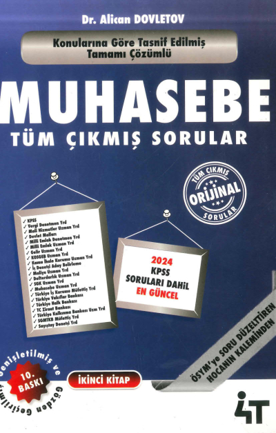 4T Yayınları Muhasebe Çıkmış Sorular 2. Kitap Alican Dovletov Fotokopi GO - Tüm Sınavlarda Daha İleriye