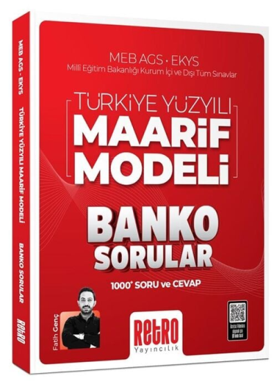 2026 MEB AGS EKYS Türkiye Yüzyılı Maarif Modeli Banko Sorular 1000 Soru ve Cevap Retro Yayıncılık Fotokopi GO - Tüm Sınavlarda Daha İleriye