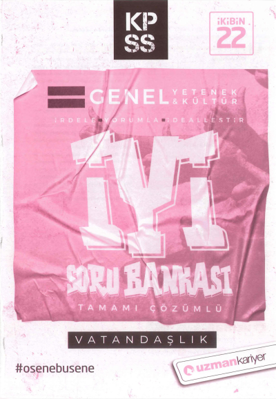 GY GK VATANDAŞLIK İYİ ÇÖZÜMLÜ SORU BANKASI Fotokopi GO - Tüm Sınavlarda Daha İleriye