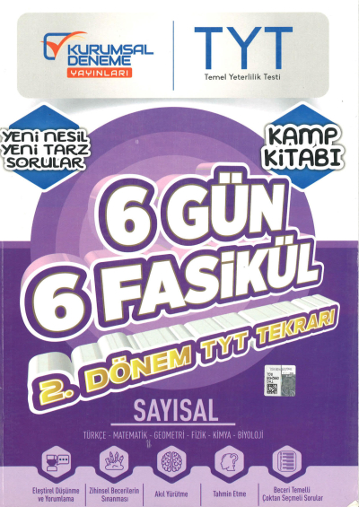 TYT Sayısal 6 Gün 6 Fasikül Yarıyıl Genel Tekrar Kamp Kitabı Fotokopi GO - Tüm Sınavlarda Daha İleriye