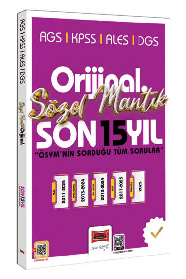 2026 KPSS AGS ALES DGS Orijinal Sözel Mantık Son 15 Yıl Çıkmış Sorular Yargı Yayınları Fotokopi GO - Tüm Sınavlarda Daha İleriye