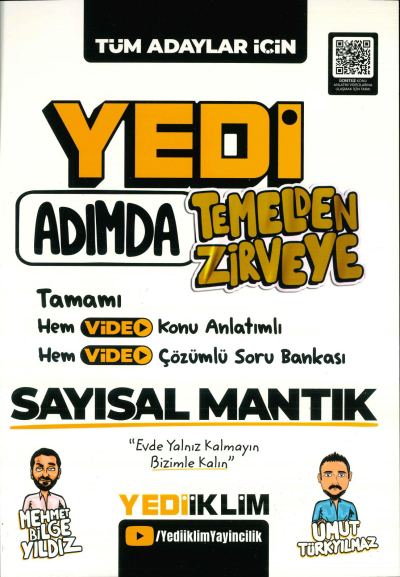 Yedi Adımda Temelden Zirveye Sayısal Mantık Video Konu Anlatımlı Video Çözümlü Soru Bankası Yediiklim Yayınları Fotokopi GO - Tüm Sınavlarda Daha İleriye