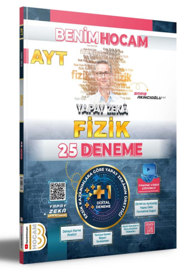 2025 AYT Yapay Zeka Fizik 25 Deneme Benim Hocam Yayınları
