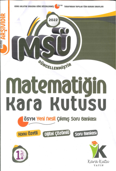 MSÜ MATEMATİĞİN KARA KUTUSU SORU BANKASI 1. CİLT Fotokopi GO - Tüm Sınavlarda Daha İleriye