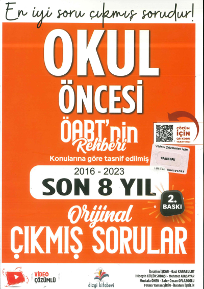 ÖABT OKUL ÖNCESİ ÖĞRETMENLİĞİ 2016-2023 ORJİNAL ÇIKMIŞ SORULAR Fotokopi GO - Tüm Sınavlarda Daha İleriye