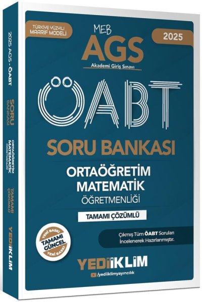 2025 MEB AGS ÖABT Ortaöğretim Matematik Öğretmenliği Tamamı Çözümlü Soru Bankası Yediiklim Yayınları Fotokopi GO - Tüm Sınavlarda Daha İleriye