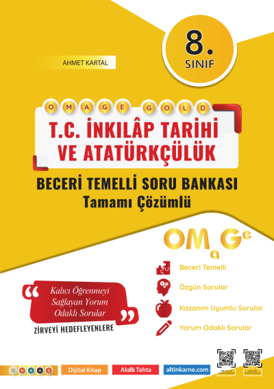 8. Sınıf Omage Gold İnkılap Tarihi Soru Bankası Omega Yayınları Fotokopi GO - Tüm Sınavlarda Daha İleriye