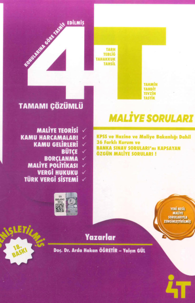 Maliye Soruları 4T Yayınevi Fotokopi GO - Tüm Sınavlarda Daha İleriye