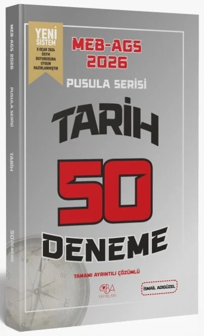 2026 MEB-AGS Tarihin Pusulası 50 Deneme Çözümlü CBA Yayınları Fotokopi GO - Tüm Sınavlarda Daha İleriye