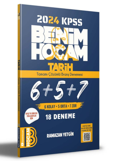 2025 KPSS Tarih Tamamı Çözümlü 6+5+7 Deneme Benim Hocam Yayınları Fotokopi GO - Tüm Sınavlarda Daha İleriye