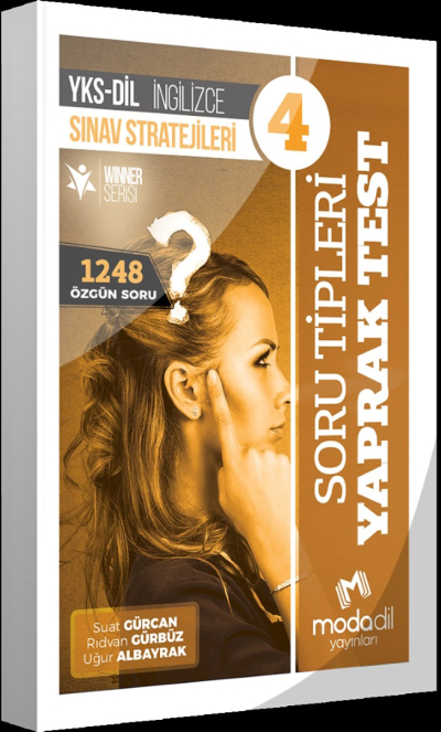 SORU TİPLERİ YAPRAK TEST YSK-DİL İNGİLİZCE SINAV STRATEJİLERİ 4 WINNER SERİSİ 1248 ÖZGÜN SORU Fotokopi GO - Tüm Sınavlarda Daha İleriye