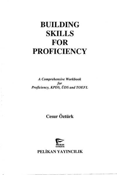 Building Skills For Proficiency Cesur Öztürk Fotokopi GO - Tüm Sınavlarda Daha İleriye