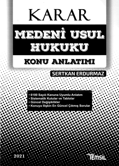 KARAR MEDENİ USUL HUKUKU KONU ANLATIMI Fotokopi GO - Tüm Sınavlarda Daha İleriye
