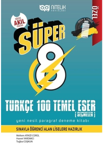 Süper Türkçe 100 Temel Eser Paragraf Deneme Kitabı Fotokopi GO - Tüm Sınavlarda Daha İleriye