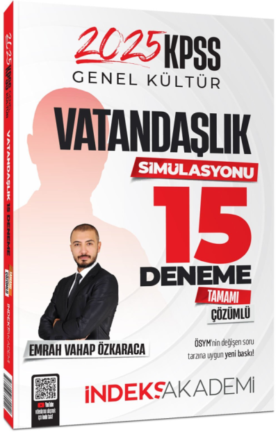 2025 KPSS Vatandaşlık Simülasyonu 15 Deneme Çözümlü İndeks Akademi Fotokopi GO - Tüm Sınavlarda Daha İleriye