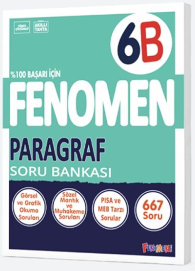 6. Sınıf Fenomen Paragraf Soru Bankası Fenomen Kitap Fotokopi GO - Tüm Sınavlarda Daha İleriye