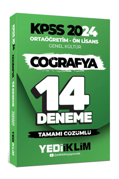 Ortaöğretim Ön Lisans Genel Kültür Coğrafya Tamamı Çözümlü 14 Deneme Fotokopi GO - Tüm Sınavlarda Daha İleriye
