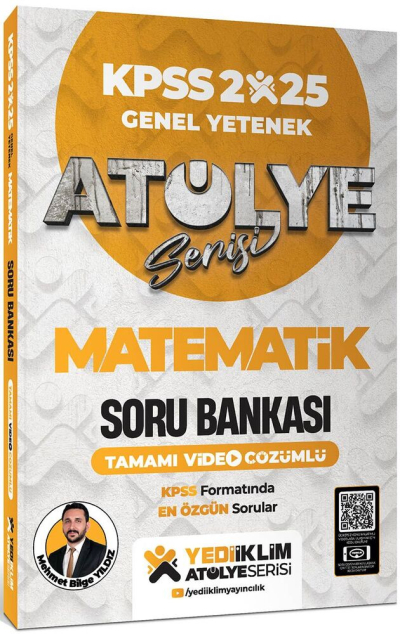 Yediiklim Yayınları 2025 Atölye Serisi KPSS Genel Yetenek Matematik Tamamı Video Çözümlü Soru Bankası Yediiklim Yayınları Fotokopi GO - Tüm Sınavlarda Daha İleriye