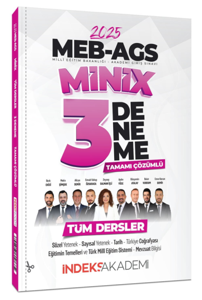 2025 MEB-AGS Tüm Dersler MiniX 3 Deneme Çözümlü İndeks Akademi Yayıncılık Fotokopi GO - Tüm Sınavlarda Daha İleriye