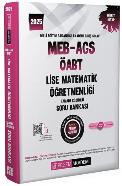 2025 MEB-AGS-ÖABT Lise Matematik Öğretmenliği Tamamı Çözümlü Soru Bankası Pegem Akademi Yayıncılık Fotokopi GO - Tüm Sınavlarda Daha İleriye