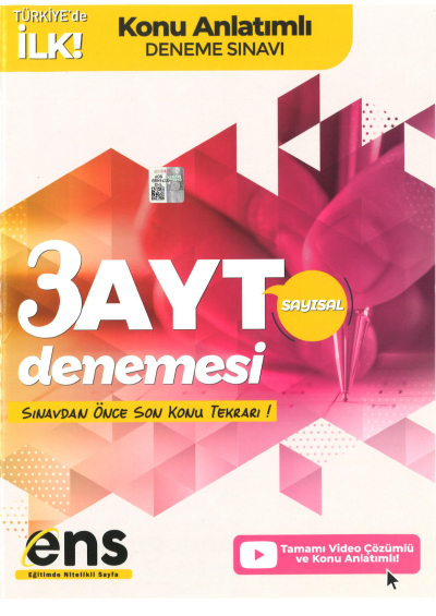 AYT Sayısal Destek 3 lü Özel Konu Anlatımlı Deneme Fotokopi GO - Tüm Sınavlarda Daha İleriye