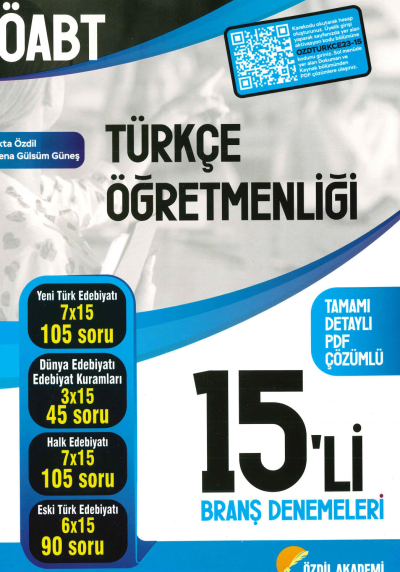 ÖABT TÜRKÇE 15'Lİ BRANŞ DENEMELERİ ÇÖZÜMLÜ Fotokopi GO - Tüm Sınavlarda Daha İleriye