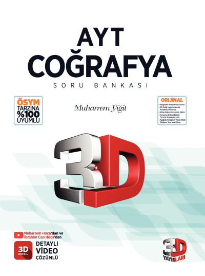 3D AYT Coğrafya Soru Bankası Fotokopi GO - Tüm Sınavlarda Daha İleriye