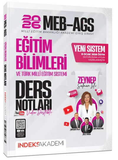 2026 MEB-AGS Eğitim Bilimleri ve Türk Milli Eğitim Sistemi Video Ders Notları İndeks Akademi Yayıncılık Fotokopi GO - Tüm Sınavlarda Daha İleriye
