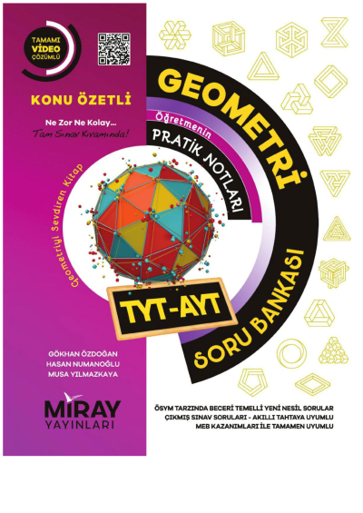 TYT AYT Geometri Soru Bankası Miray Yayınları Fotokopi GO - Tüm Sınavlarda Daha İleriye