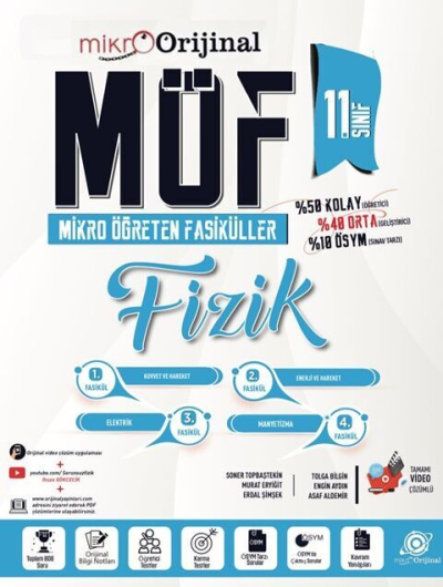 Mikro 11. Sınıf Fizik MÖF Mikro Öğreten Fasiküller Orijinal Yayınları Fotokopi GO - Tüm Sınavlarda Daha İleriye