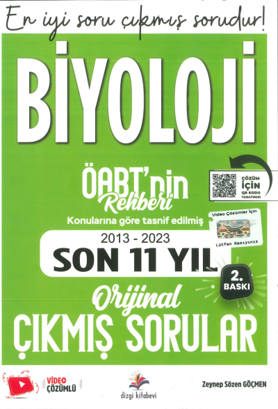 ÖABT BİYOLOJİ KONULARINA GÖRE TASNİF EDİLMİŞ 2013-2023 ORJİNAL ÇIKMIŞ SORULAR Fotokopi GO - Tüm Sınavlarda Daha İleriye