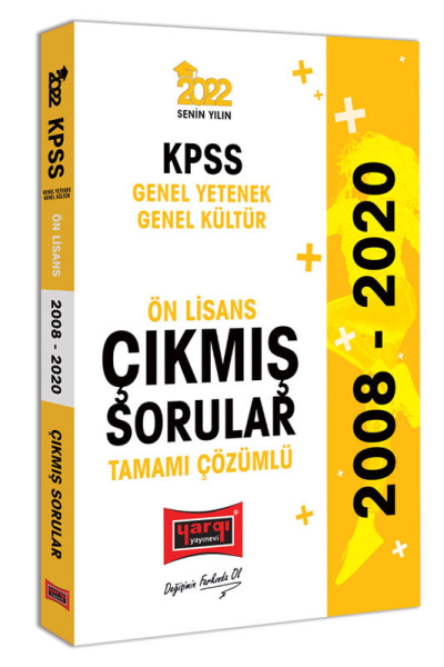 KPSS GY GK Ön Lisans Tamamı Çözümlü Çıkmış Sorular 2008-2020 Fotokopi GO - Tüm Sınavlarda Daha İleriye