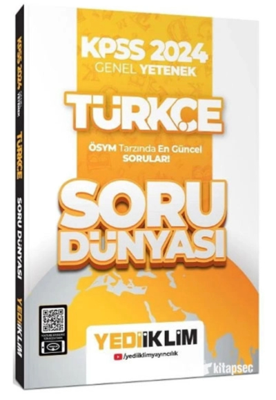 2024 KPSS Türkçe Soru Dünyası Soru Bankası Çözümlü Yediiklim Yayınları Fotokopi GO - Tüm Sınavlarda Daha İleriye