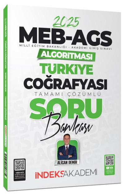 MEB AGS Algoritması Türkiye Coğrafyası Soru Bankası Çözümlü İndeks Akademi Yayıncılık Fotokopi GO - Tüm Sınavlarda Daha İleriye