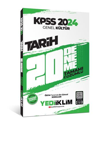 2024 KPSS Genel Kültür Tarih Tamamı Çözümlü 20 Deneme Fotokopi GO - Tüm Sınavlarda Daha İleriye