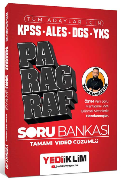 Tüm Adaylar İçin KPSS - ALES - DGS - YKS Tamamı Video Çözümlü Paragraf Soru Bankası Yediiklim