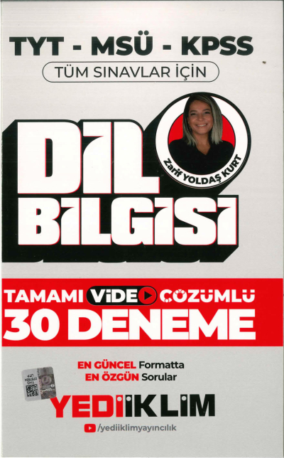 DİL BİLGİSİ TAMAMI VİDEO ÇÖZÜMLÜ 30 DENEME Fotokopi GO - Tüm Sınavlarda Daha İleriye