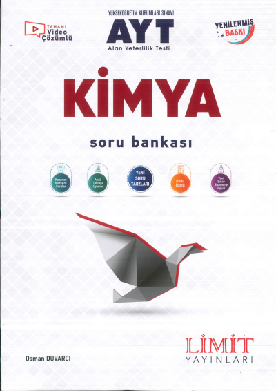 AYT Kimya Soru Bankası Limit Yayınları Fotokopi GO - Tüm Sınavlarda Daha İleriye